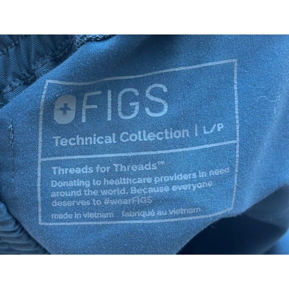 Figs Womens Yola Scrub Pants Size L Technical Collection Navy Blue High Waisted - Picture 5 of 7